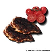 juicy blackened chicken